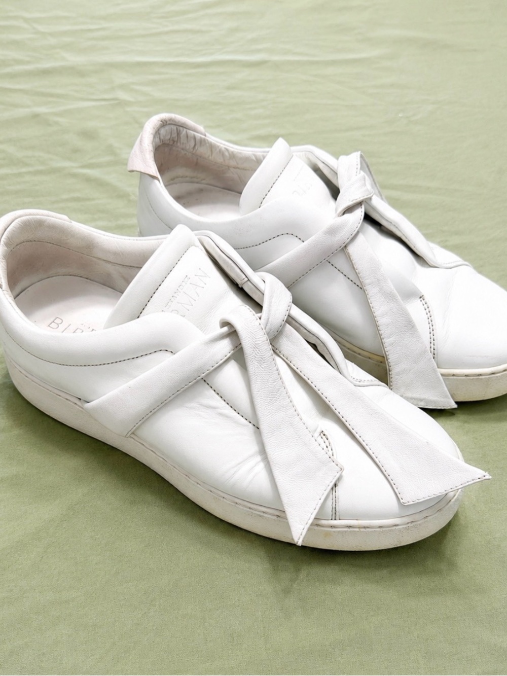 Alexandre Birman Clarita White Leather Sneakers Size 38 Made in Italy
